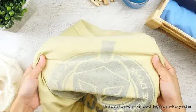 Turn your polyester clothes inside out before washing